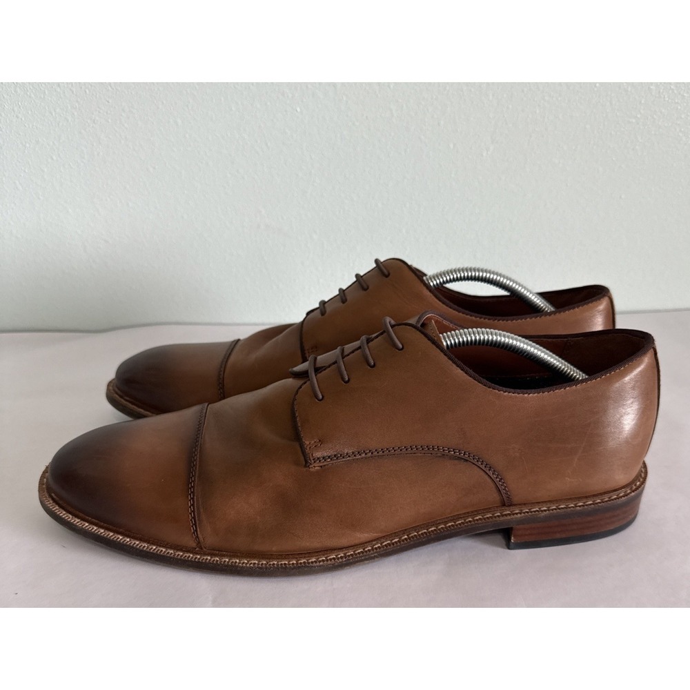 Vince Camuto Lamson Brown Leather Dress Oxfords Shoes Men Sz 13W US/46EU